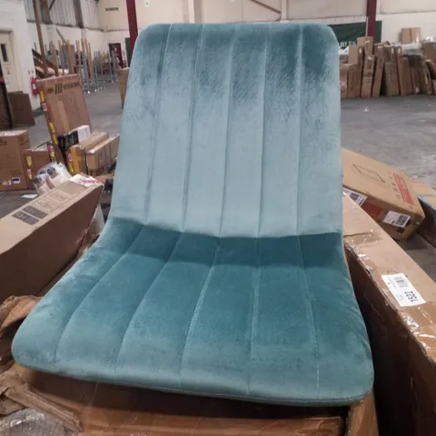 BOXED SET OF 2 GREEN VELVET DINING CHAIRS