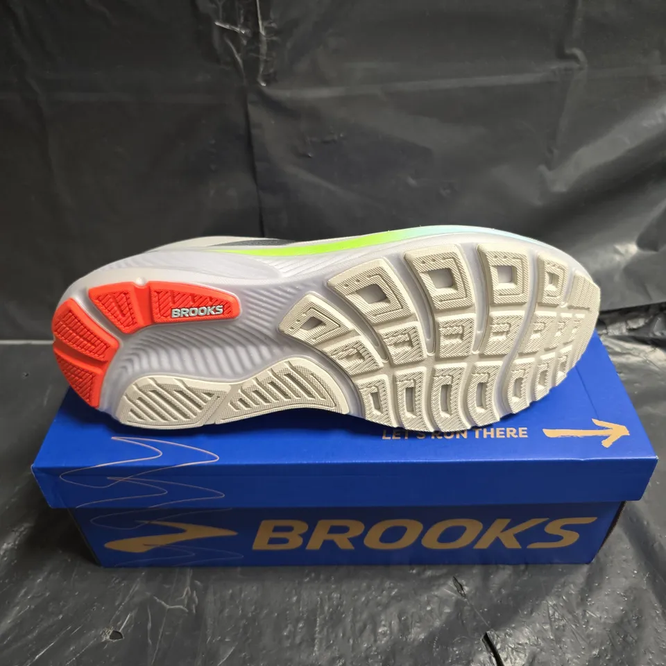 BROOKS GHOST 17 MEN’S RUNNING SHOES – UK 11 (US 12) – GREY/WHITE