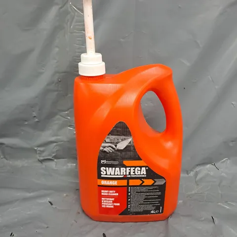 SWARFEGA ORANGE HAND CLEANER PUMP TOP BOTTLE 4 LITRE - COLLECTION ONLY