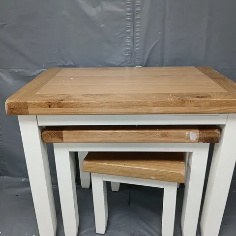 HAMILTON READY ASSEMBLED NEST OF 3 TABLES - CONTAINS SOLID WOOD - COLLECTION ONLY