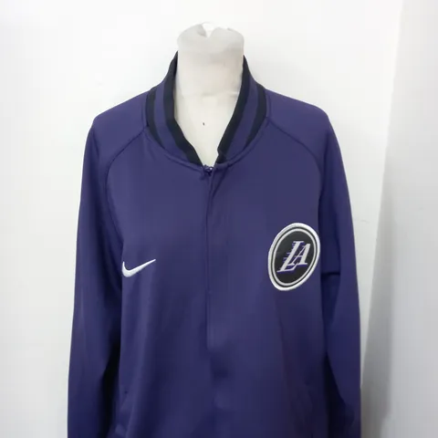 LOS ANGELES LAKERS NIKE ZIPPED JACKET SIZE L