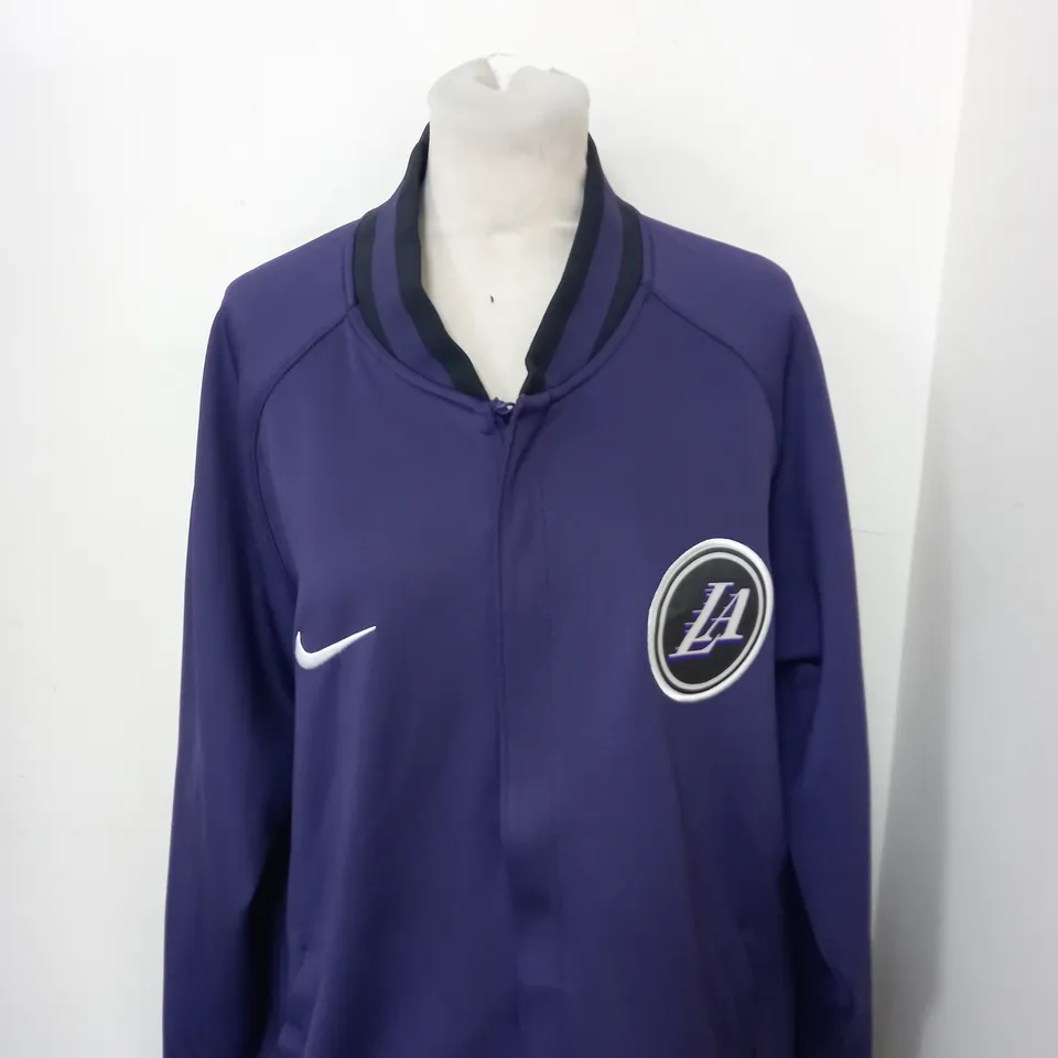 LOS ANGELES LAKERS NIKE ZIPPED JACKET SIZE L