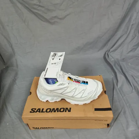 SALOMON XT-6 RUNNING SHOES – WHITE/LIGHT GRAY, UK 5 (EU 38)