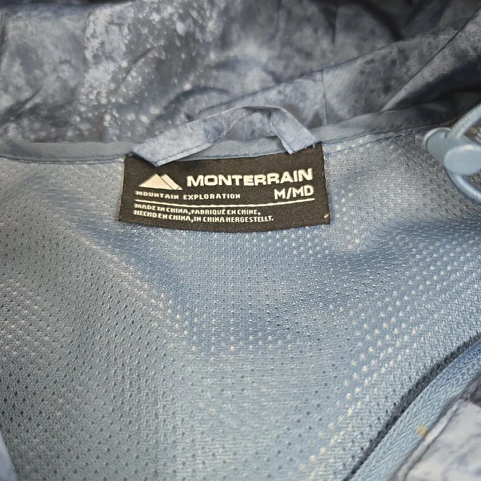 MONTERRAIN JACKET – BLUE, HOODED OUTDOOR COAT MEDIUM