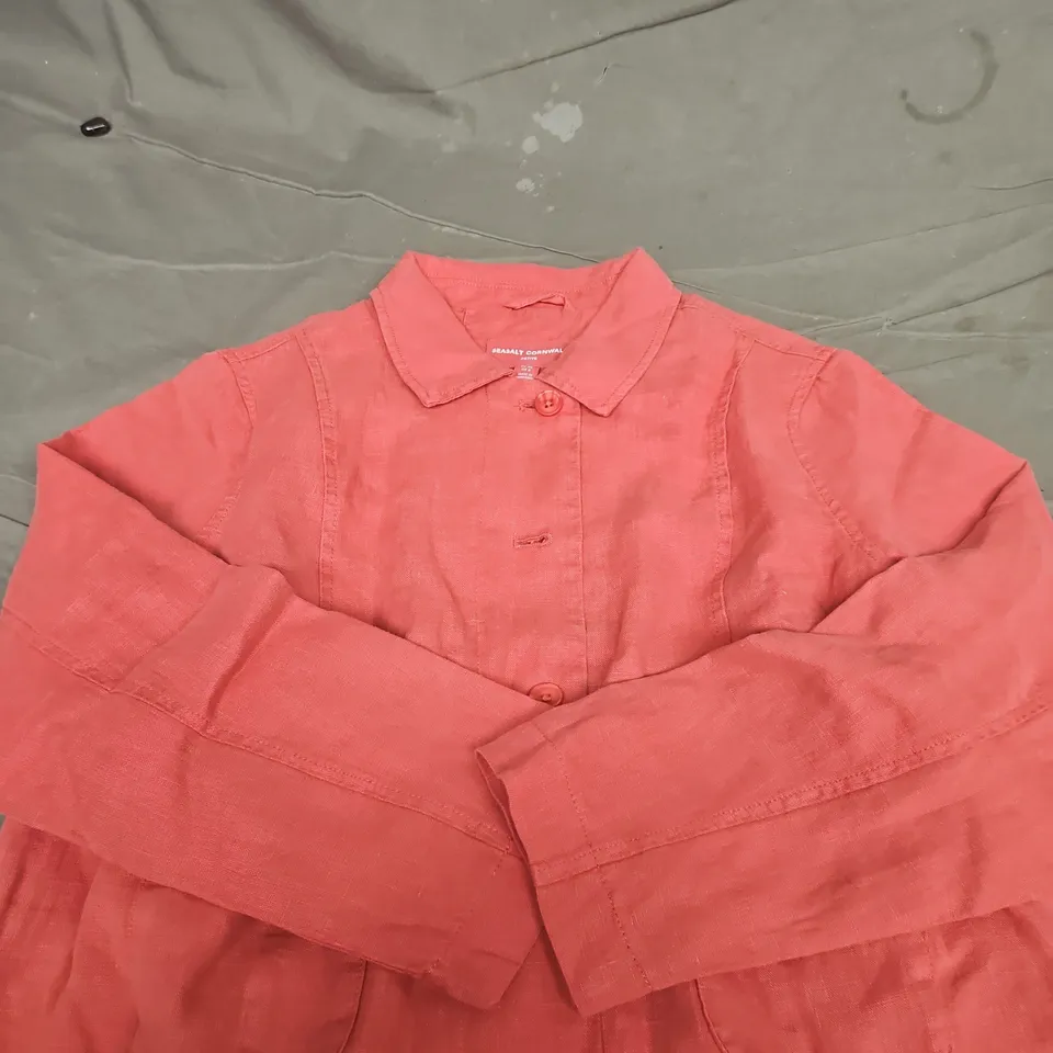 SEASALT CORNWALL PETITE WOMEN'S SHIRT – CORAL RED, UK 12