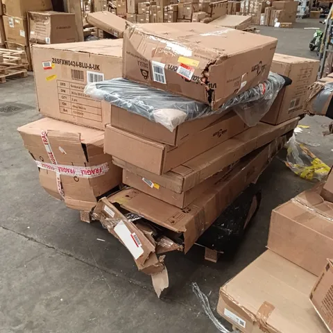 PALLET OF ASSORTED, INCOMPLETE FURNITURE PARTS AND PIECES 