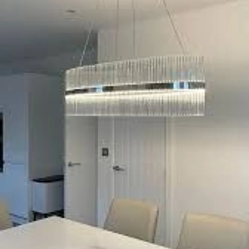 BOXED DANETTI MILA CHROME OVAL HALO PENDANT