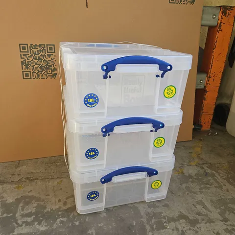 3PC 18L STORAGE BOX