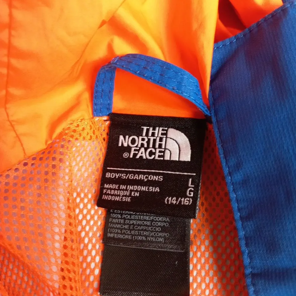 THE NORTH FACE KIDS' JACKET – BLUE WITH ORANGE MESH LINING, UK 14-16 (14/16)