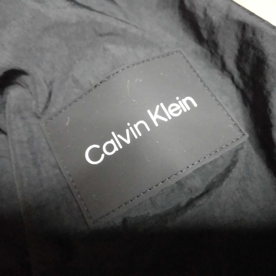 CALVIN KLEIN BLACK SHELL JACKET - LARGE