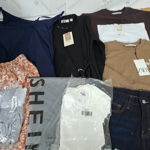 LARGE QUANTITY OF ASSORTED CLOTHING ITEMS TO INCLUDE JDY, ZARA AND SHEIN