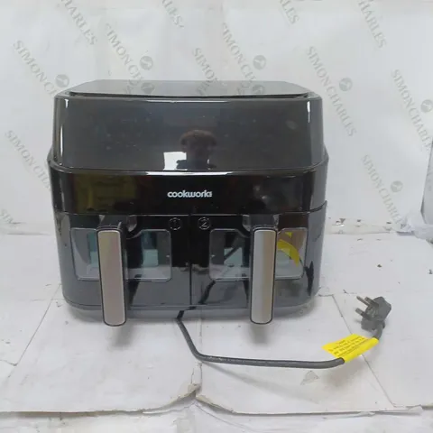BOXED COOKWORKS 2600W DUAL BASKET DIGITAL AIR FRYER 