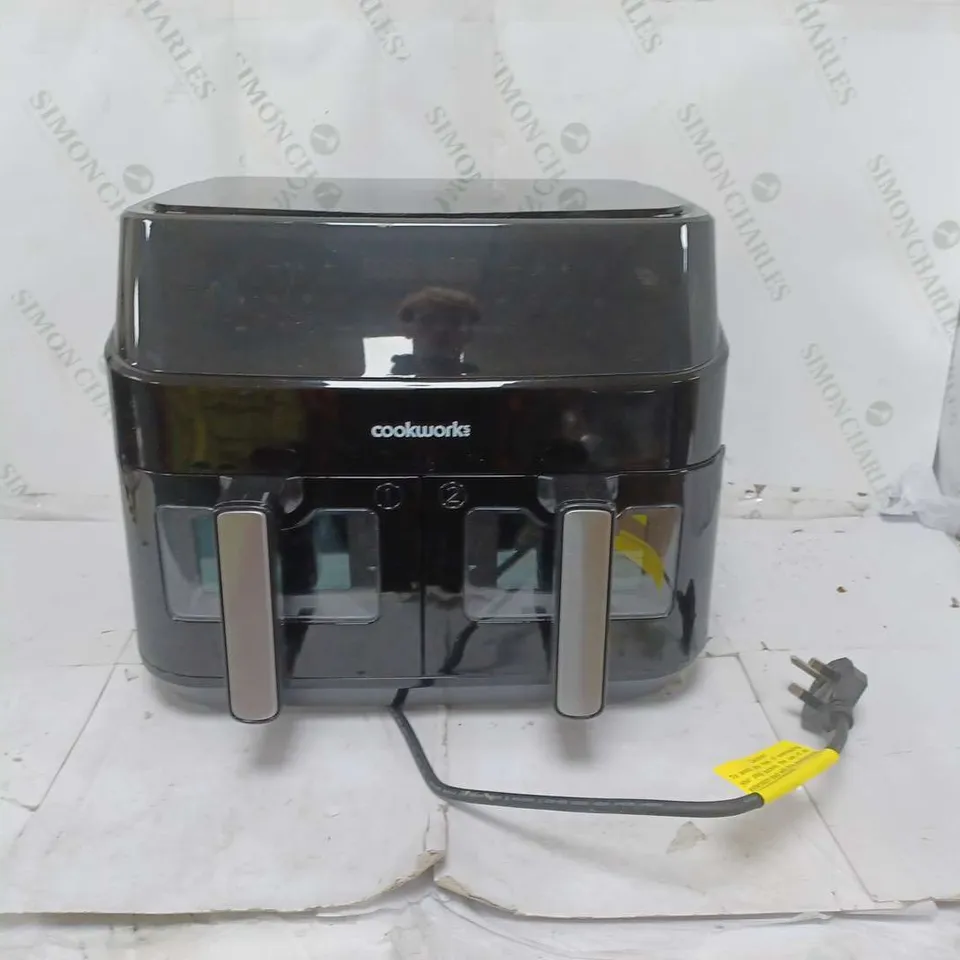 BOXED COOKWORKS 2600W DUAL BASKET DIGITAL AIR FRYER 