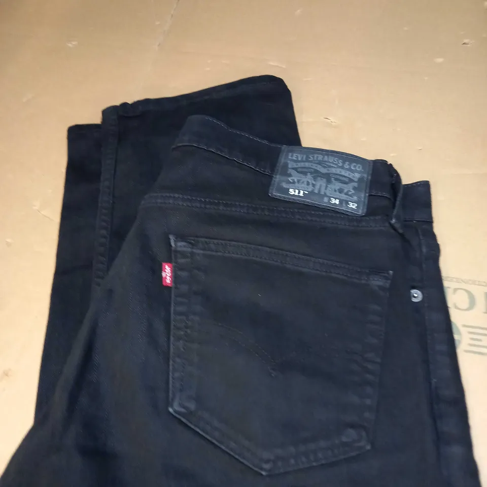 MENS LEVIS BLACK DENIM JEANS SIZE UNSPECIFIED