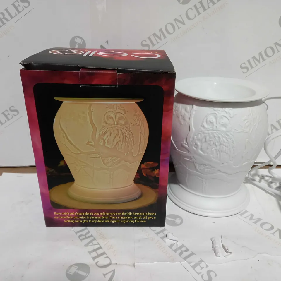 CELLO PORCELAIN ELECTRIC MELT BURNER - OWL