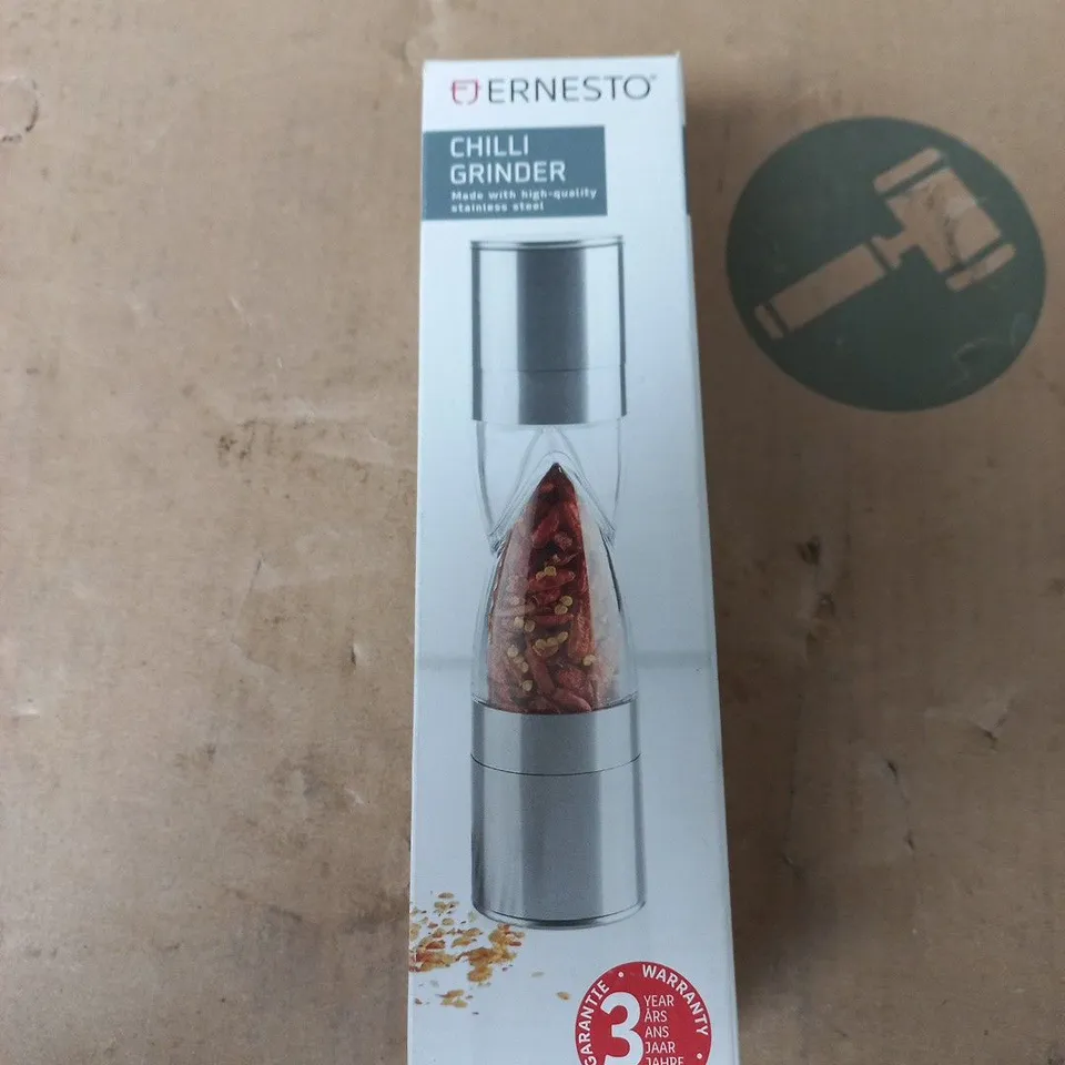 ERNESTO CHILLI GRINDER – STAINLESS STEEL GRINDER (ORIGINAL BOX)