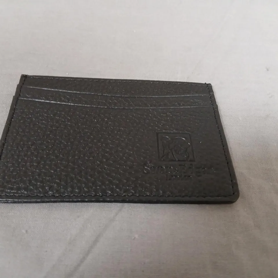 SWAN & EDGAR CREDIT CARD HOLDER – BLACK PEBBLED LEATHER