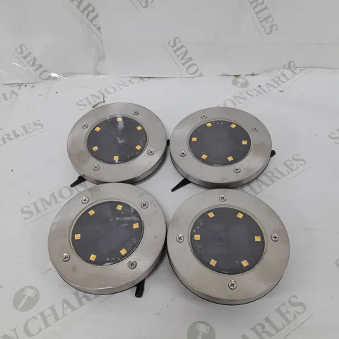 OUTLET BELL & HOWELL SET OF 4 WHITE AND LED DISK LIGHTS