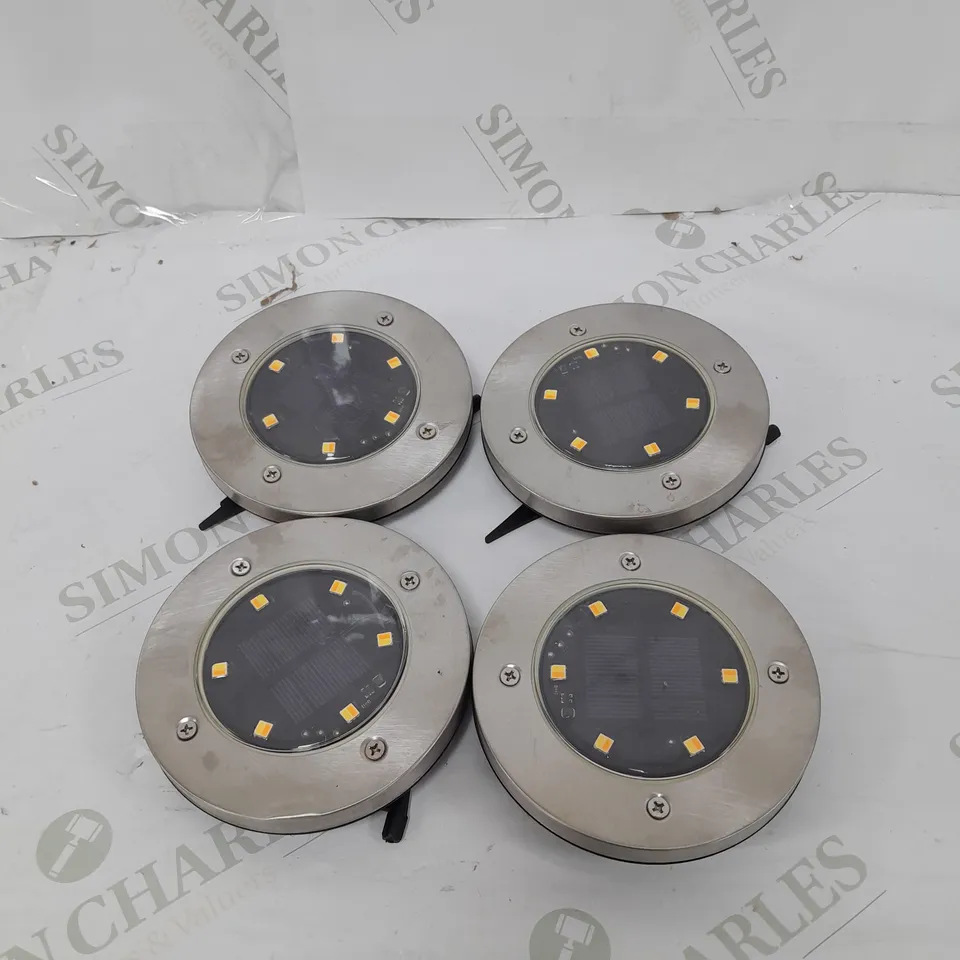 OUTLET BELL & HOWELL SET OF 4 WHITE AND LED DISK LIGHTS