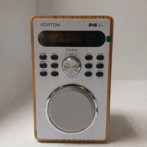 AZATOM FOXTON FX200 DAB+/DAB/FM RADIO – WOOD CABINET