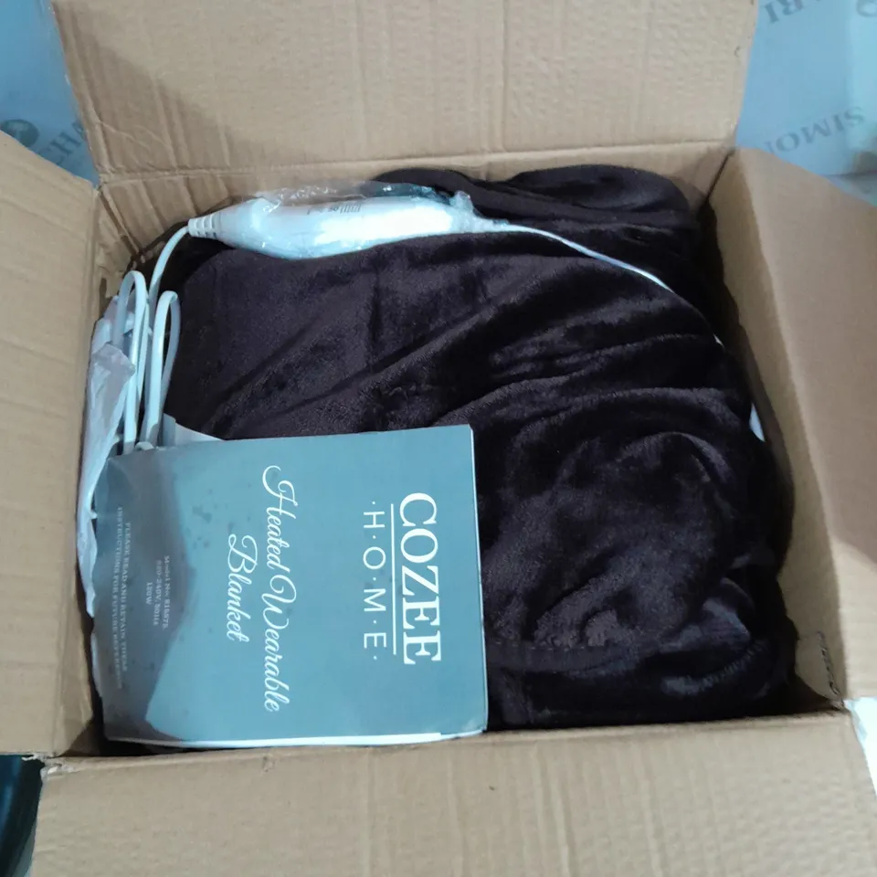 COZEE HOME HEATED TV BLANKET - CHOCOLATE