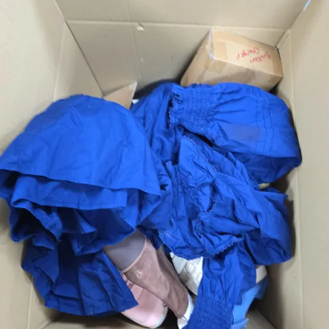 BOX OF APPROXIMATELY 14 ASSORTED ITEMS TO INCLUDE: VIONIC AGILE CASSIS ZIP TRAINER UK 7