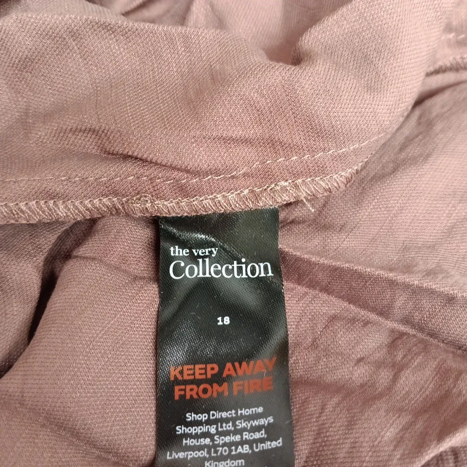 THE VERY COLLECTION WOMEN'S BROWN CRINKLE DRESS – UK SIZE 18