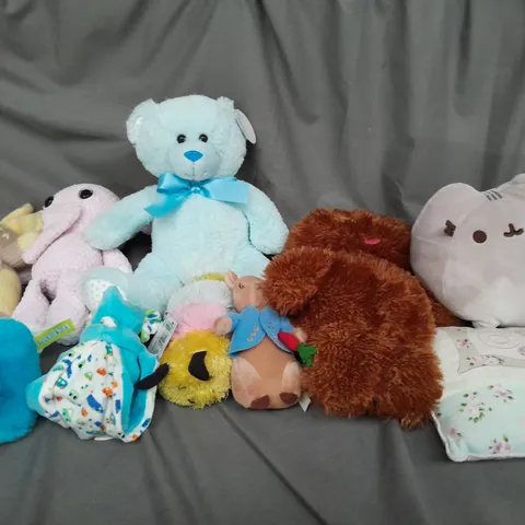 BOX OF ASSORTED PLUSH SOFT TEDDIES