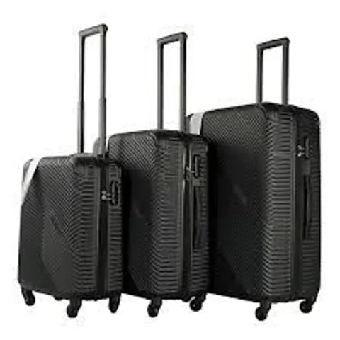 BOXED NEO BLACK HARD SHELL LUGGAGE SUITCASES (1 BOX)