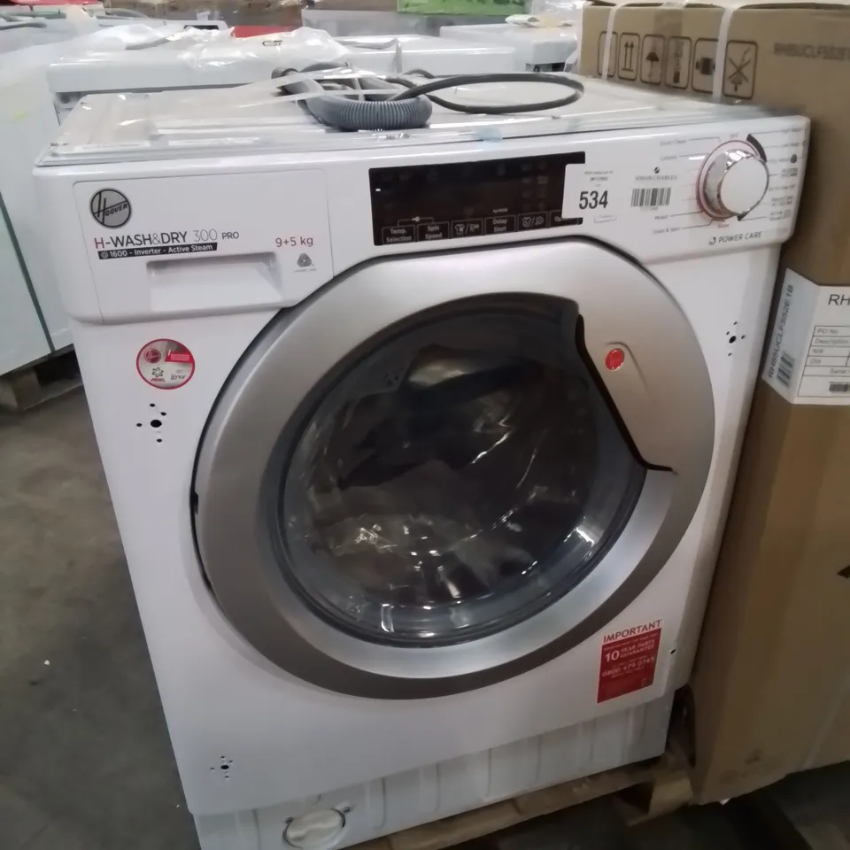 HOOVER H-WASH&DRY 300 PRO HBDOS695TAMSE 9KG/5KG 1600 SPIN INTEGRATED WASHER DRYER - WHITE