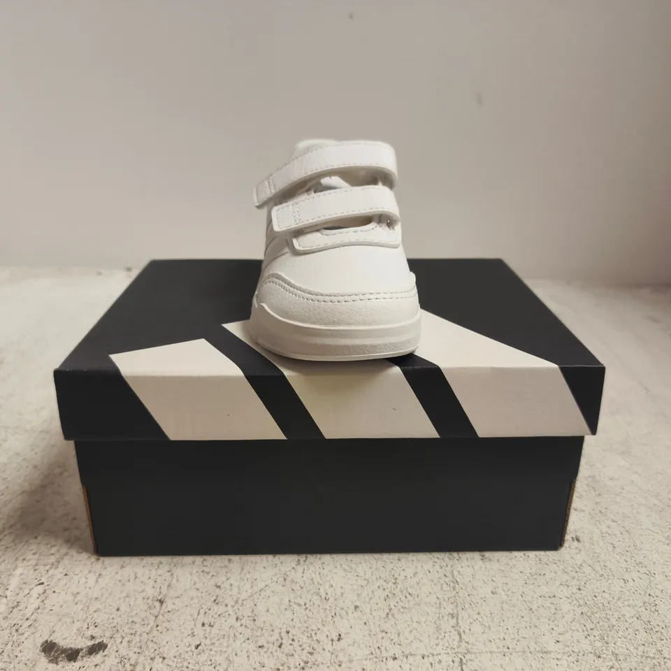 BOXED PAIR OF ADIDAS TENSAUR SPORT 2.0 CF INFANT TRAINERS IN WHITE SIZE UK 7K