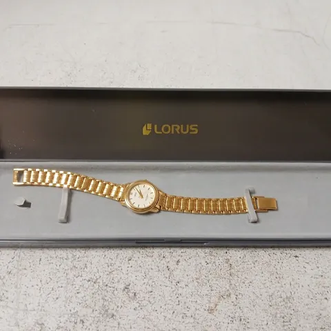 LORUS GOLD-TONE WRISTWATCH IN PRESENTATION BOX