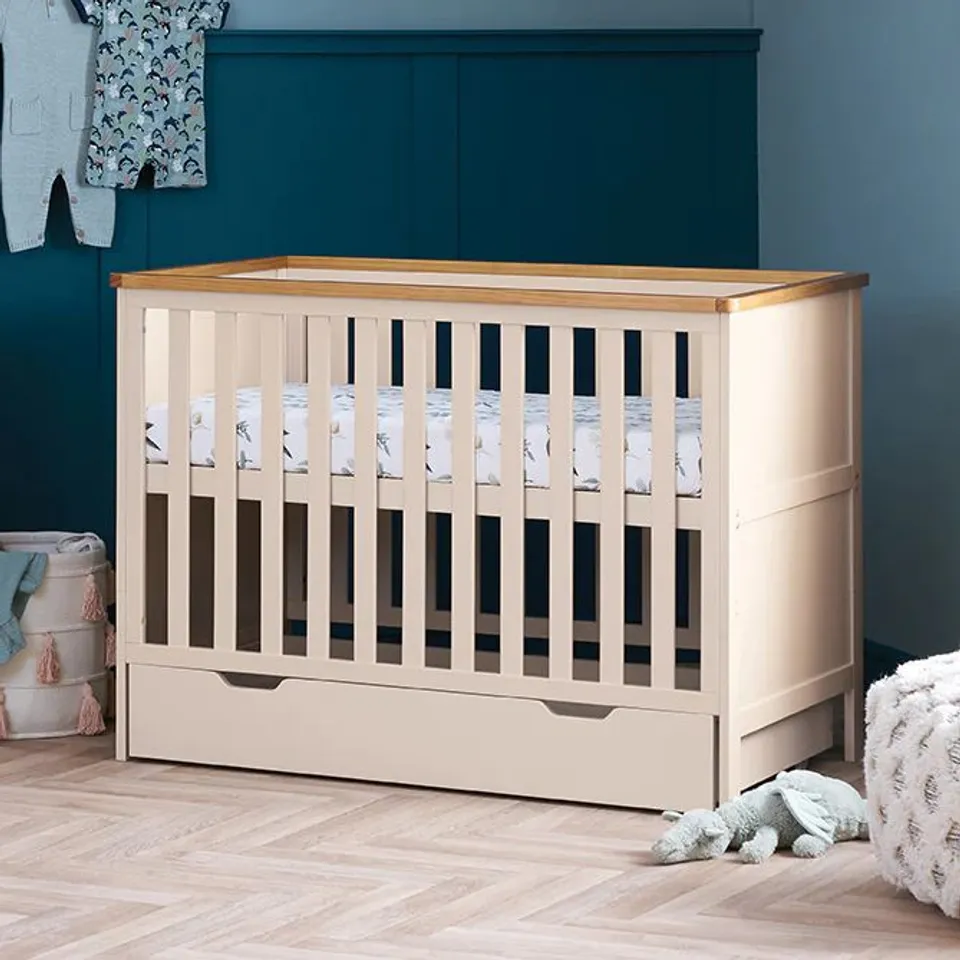 BOXED OBABY EVIE MINI UNDER DRAWER 120 X 60CM - CASHMERE