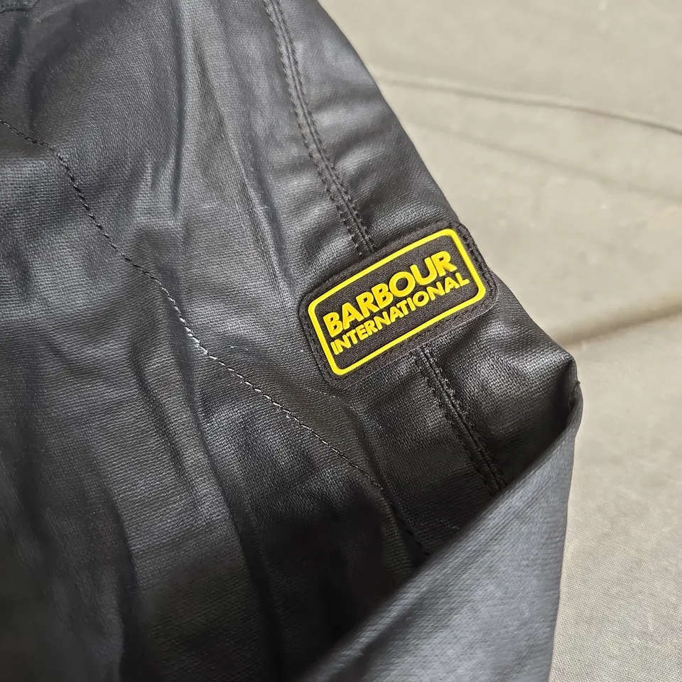BARBOUR INTERNATIONAL BELTED JACKET - SIZE UNSPECIFIED
