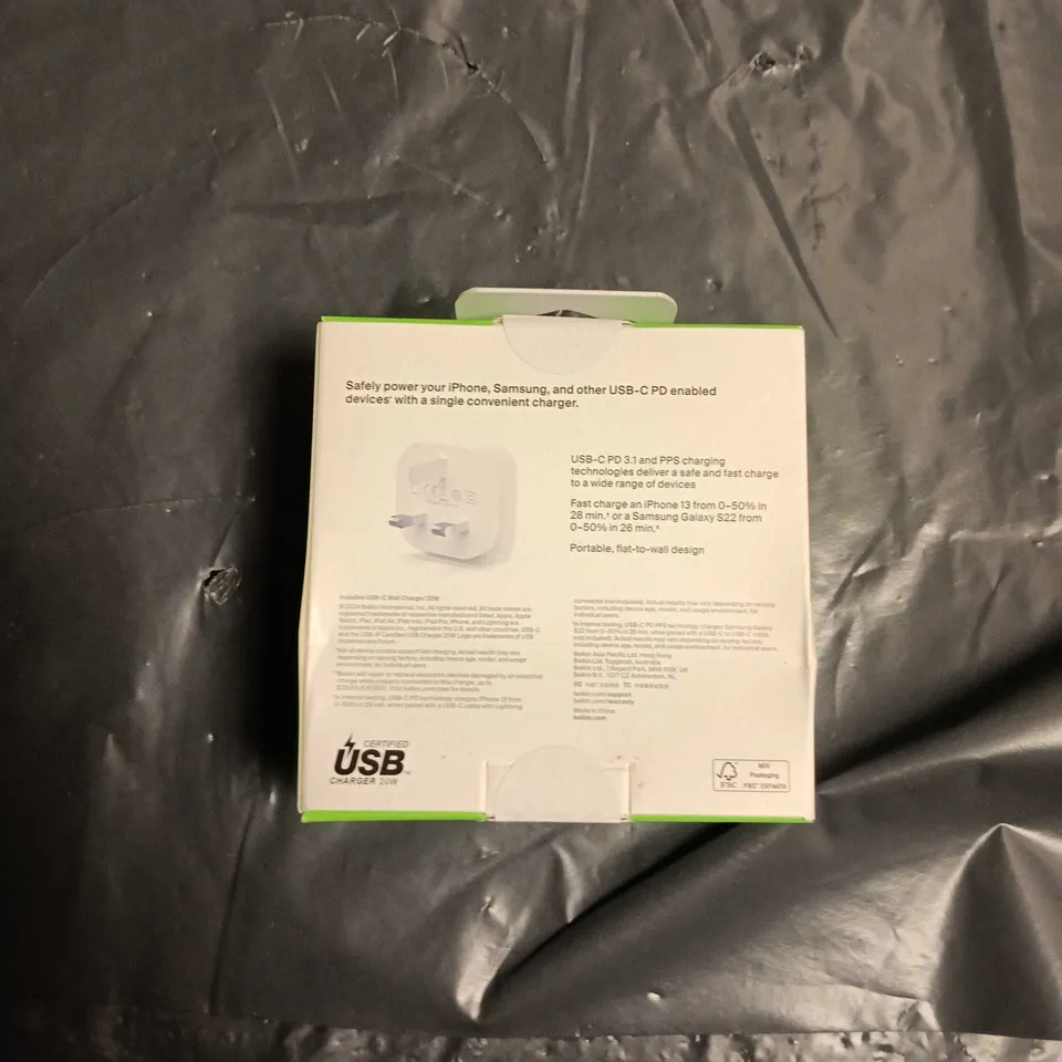 BELKIN BOOSTCHARGE USB-C WALL CHARGER 20W – BOXED