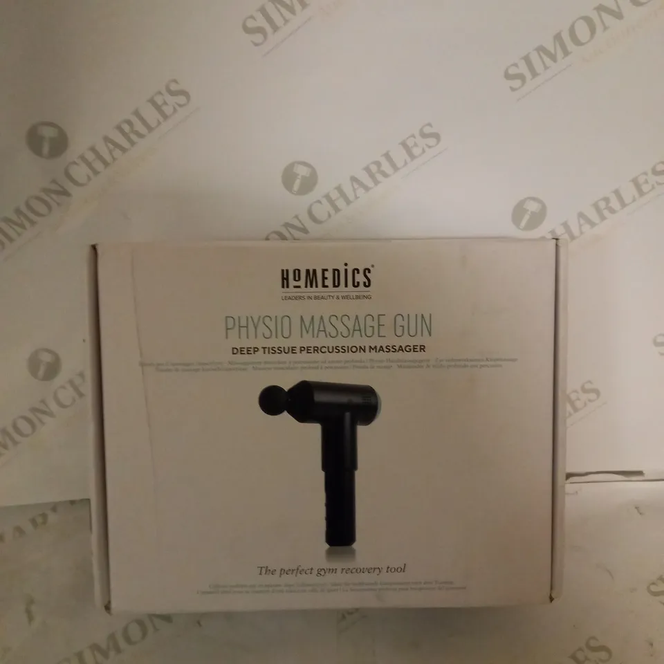 BOXED HOMEDICS PHYSIO MASSAGE GUN DEEP TISSUE MASSAGER
