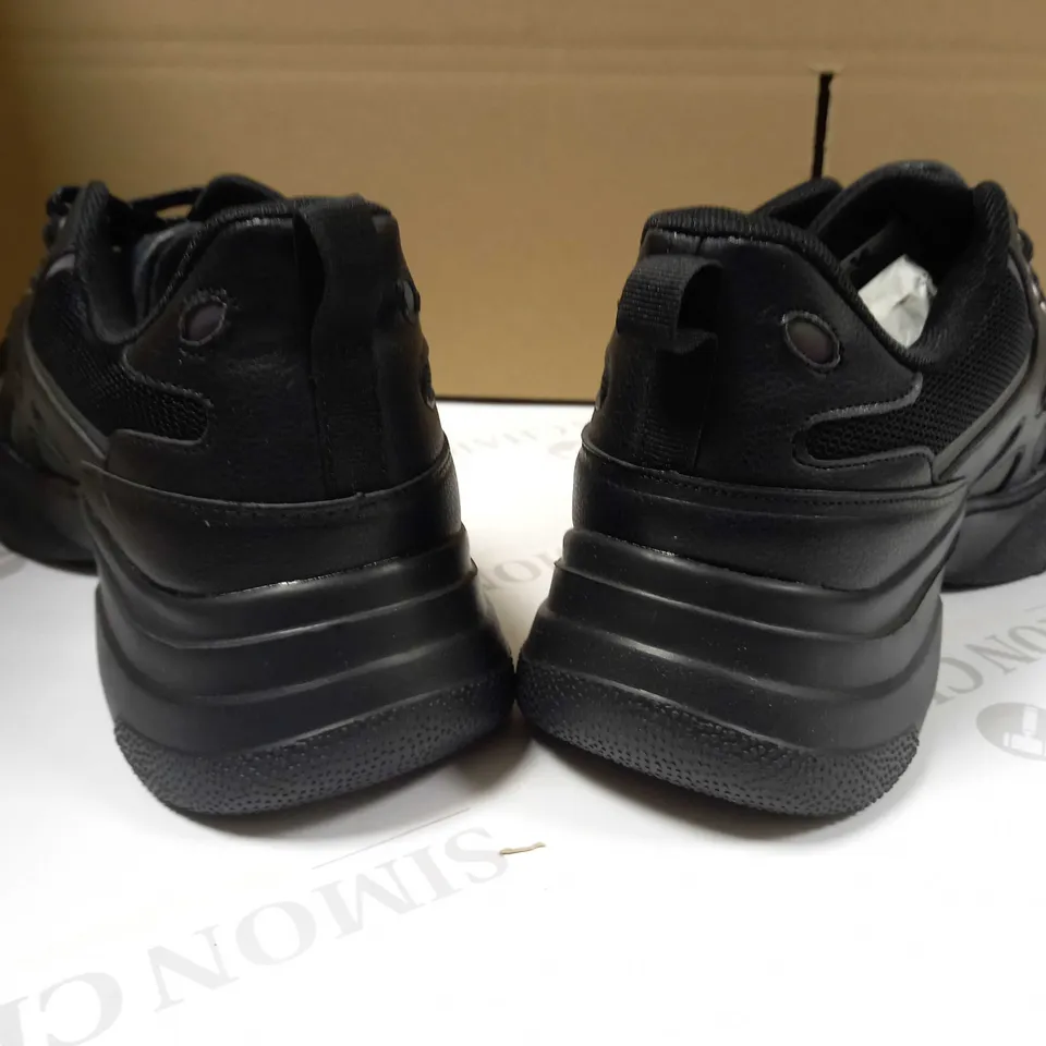 KOI BLACK CHUNKY BASED VEGAN TRAINERS - SIZE 10