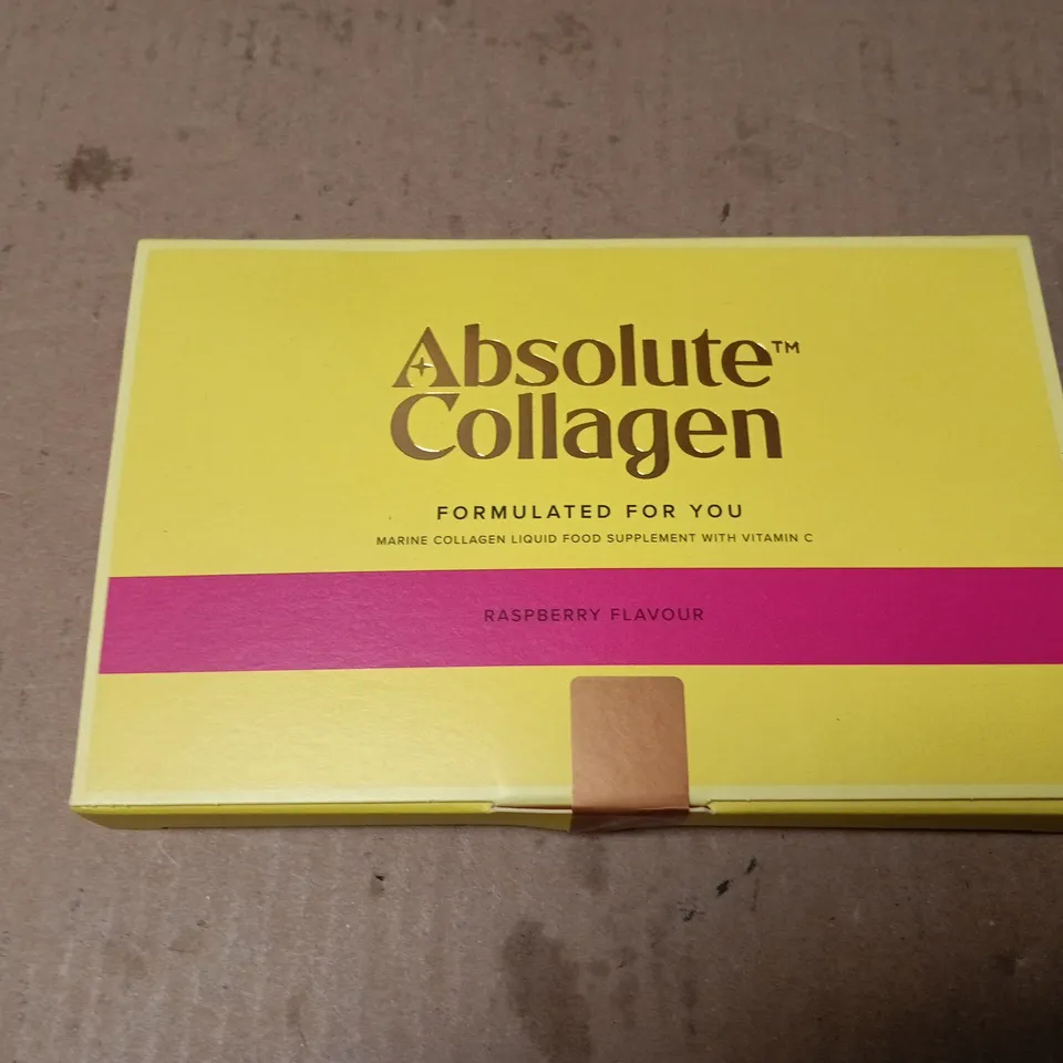 ABSOLUTE COLLAGEN RASPBERRY FLAVOUR MARINE COLLAGEN LIQUID SUPPLEMENT 14 SACHETS 
