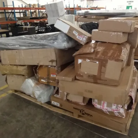 PALLET OF ASSORTED FLATPACK FURNITURE AND FURNITURE PARTS ETC