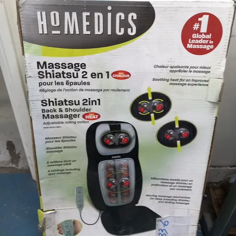 BOXED HOMEDICS SHIATSU 2 IN 1 BACK AND SHOUDER MASSAGER SBM-520H-EU 