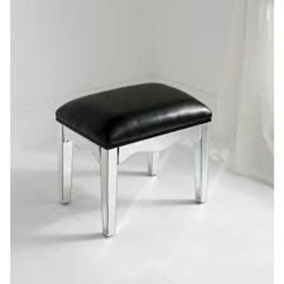 BRAND NEW BOXED HOMES DIRECT 365 ROMANO PLAIN MIRRORED STOOL
