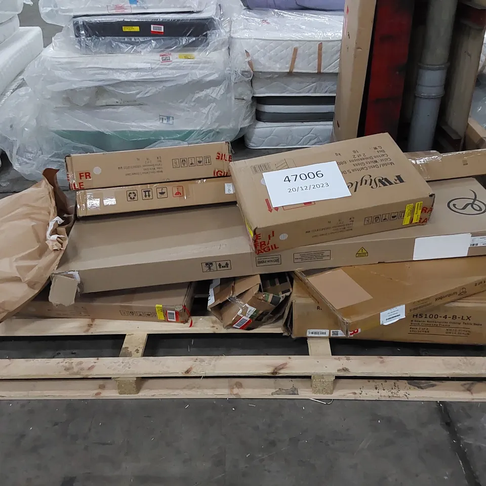 PALLET TO CONTAIN ASSORTED BOXED FURNITURE AND FURNITURE PARTS