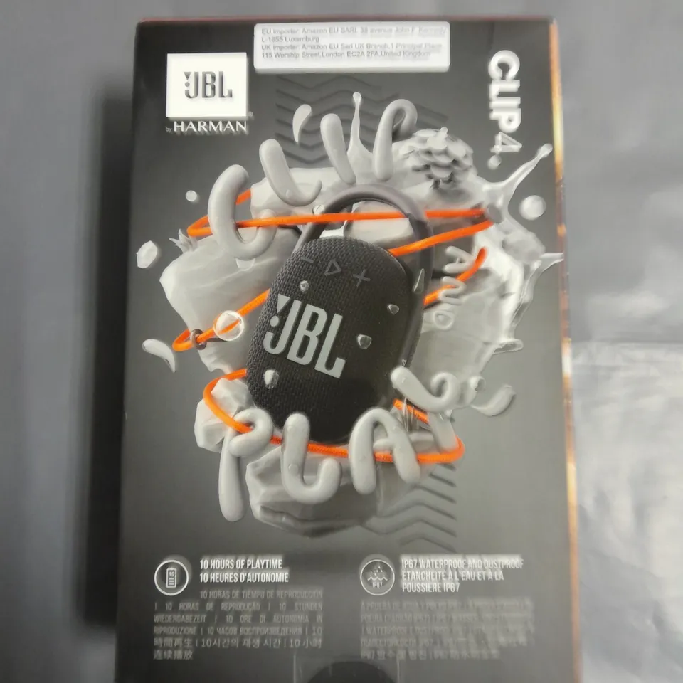 BOXED JBL CLIP 4 PORTABLE BLUETOOTH SPEAKER