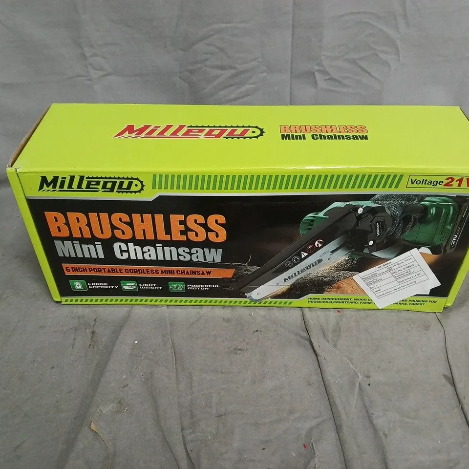 BRUSHLESS MINI CHAINSAW – CORDLESS 21V, 6 INCH 