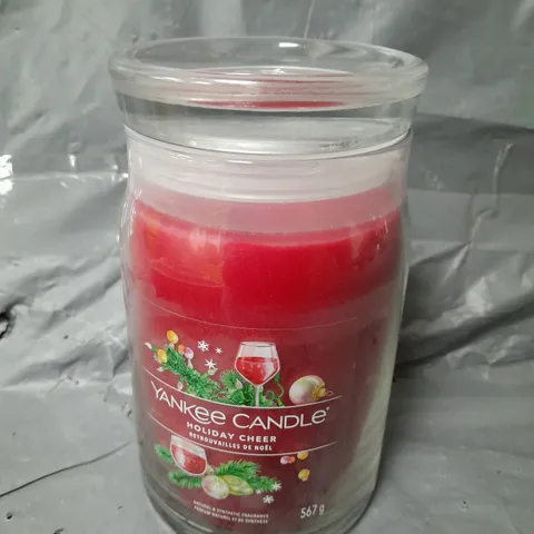 YANKEE CANDLE SIGNATURE HOLIDAY CHEER LARGE JAR CANDLE - COLLECTION ONLY