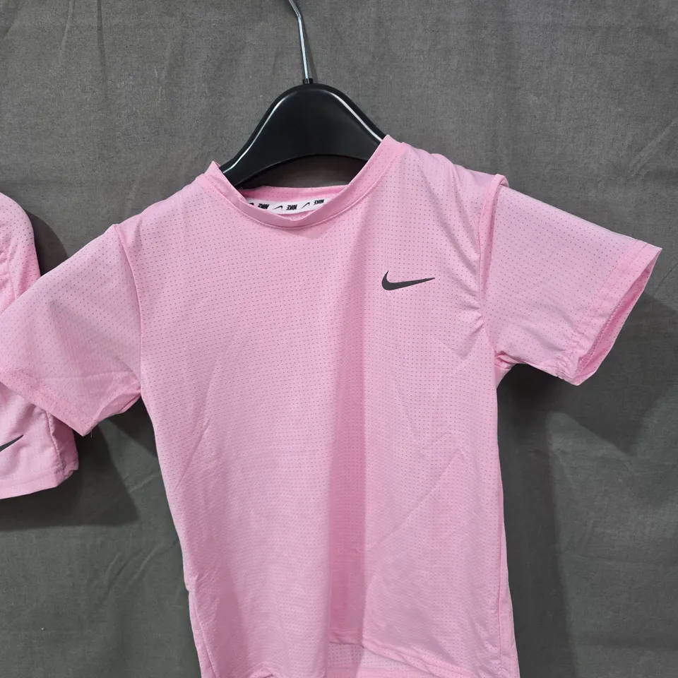 NIKE PRO KIDS PINK TRAINING TOP+SHORTS – 128CM / 8 YEARS