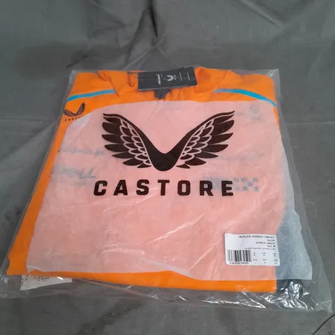 BAGGED CASTORE MCLAREN RACING REPLICA HOODED SWEAT IN PHANTOM/AUTUMN GLORY SIZE M