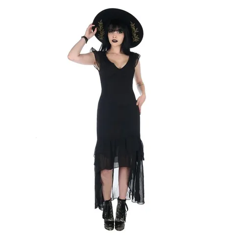 BRAND NEW BAGGED KILLSTAR WOMEN'S DRESS - MISTY HOLLOW - BLACK SIZE XXL