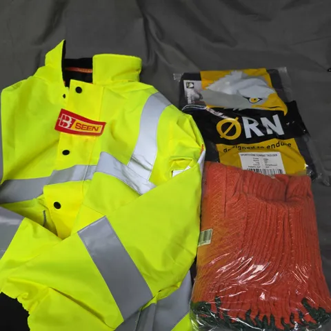 APPROXIMATELY 20 ASSORTED WORKWEAR PRODUCTS TO INCLUDE TROUSERS, GLOVES, JACKETS ETC