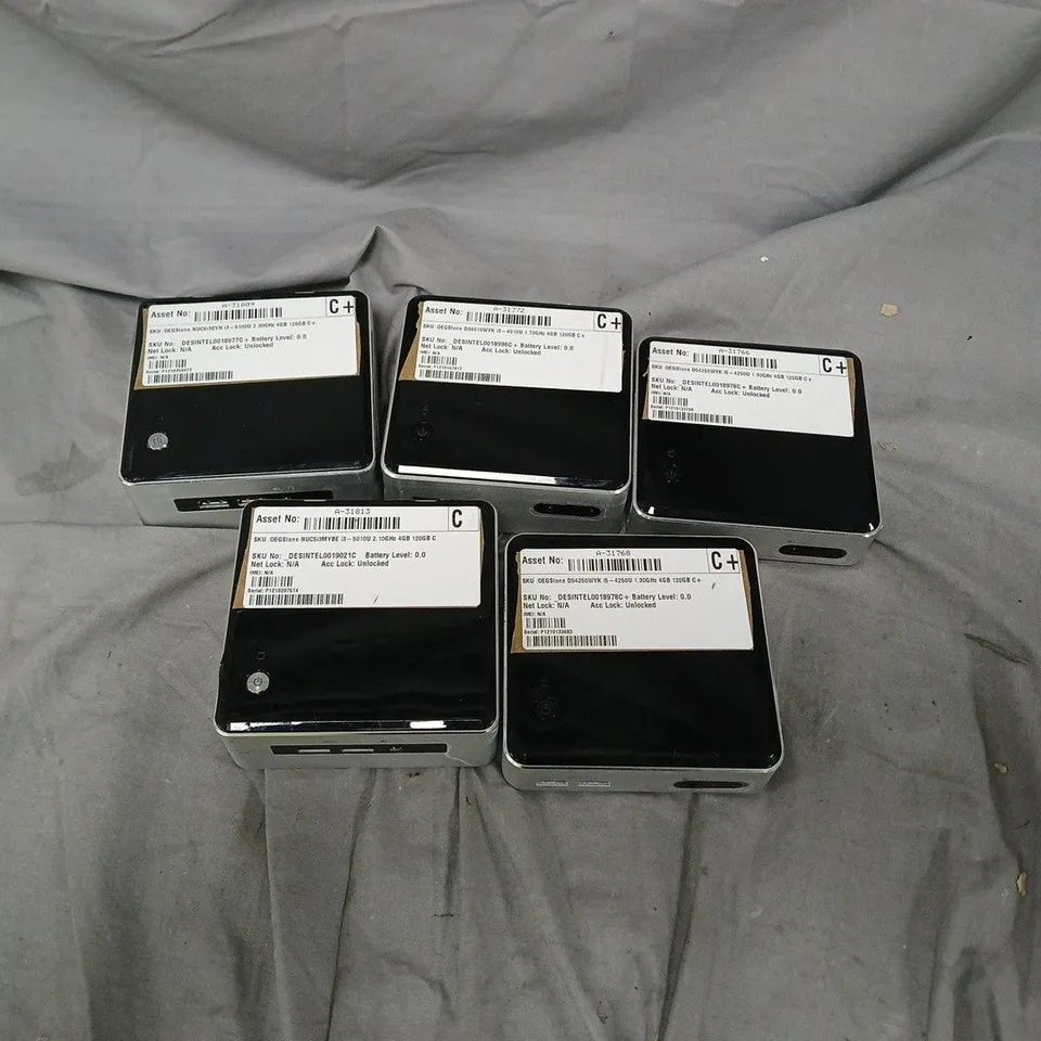 5 ASSORTED ITEMS INTEL NUC MINI PC'S